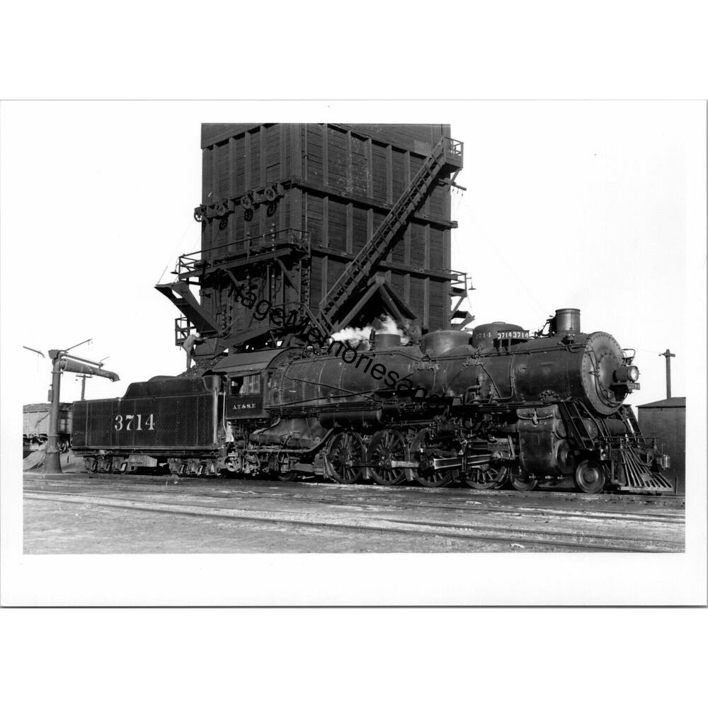 Vintage Atchison, Topeka & Santa Fe - ATFE Railway 3714 Steam Locomotive T3-457